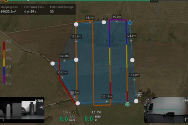 Automatisiertes Abfliegen von Flächen mit Missionsplanung