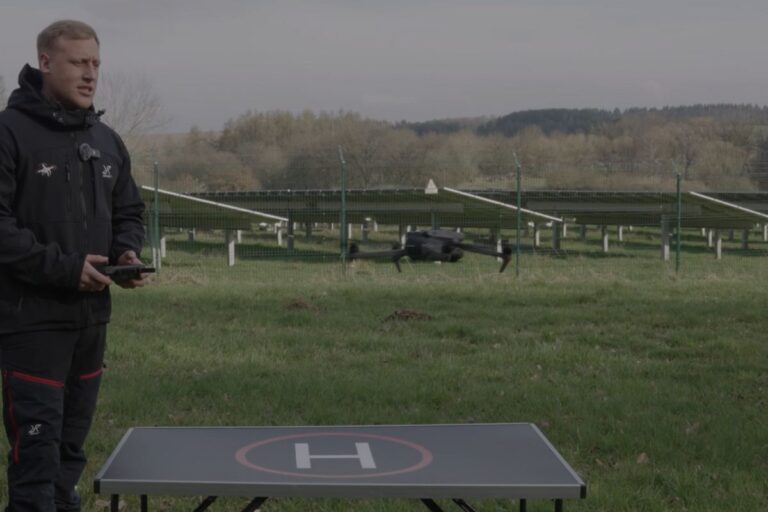 Start Drohne zur PV Inspektion