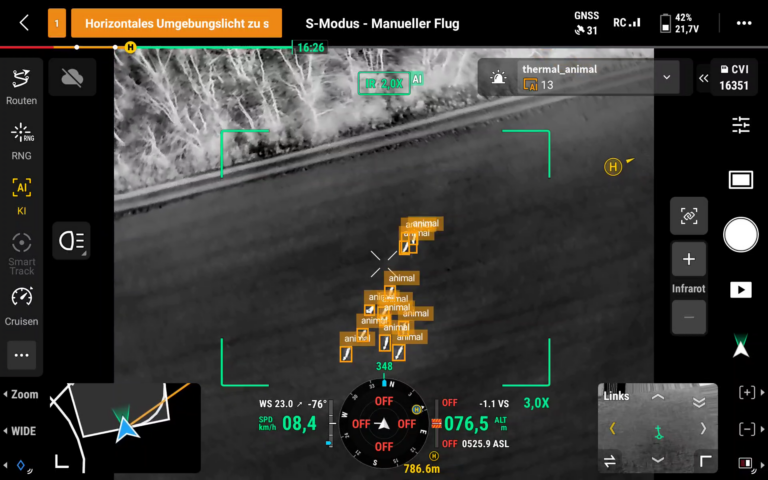 Tiererkennungs-KI für Drohnen (Jahreslizenz für ein Gerät) inkl. Zugang zur Copterpro Academy